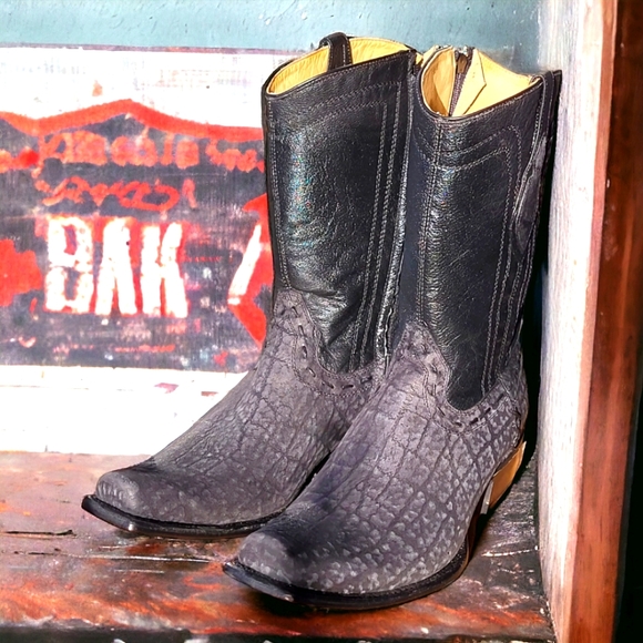 JE-VER real leather Cowboy boots Mexico Size 27.5, US Men's size 9/Woman's 10.5. - Picture 2 of 12